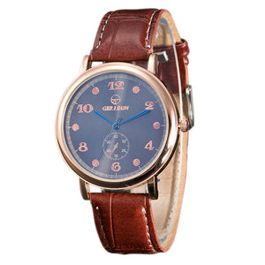 Fashion Men Leather Band Watches Sport Analog Quartz Wrist Watch