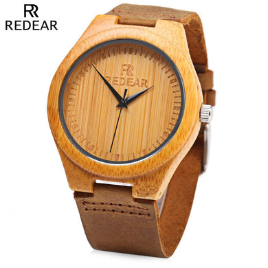 Simple Dial Unique Natural Bamboo Wristwatch